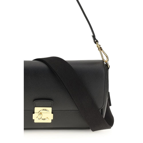 Coccinelle Black Calf Leather Bos Taurus Shoulder Bag