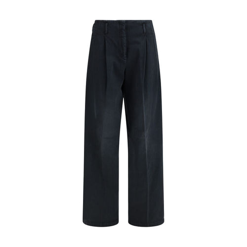 Golden Goose Black Cotton Casual Pants
