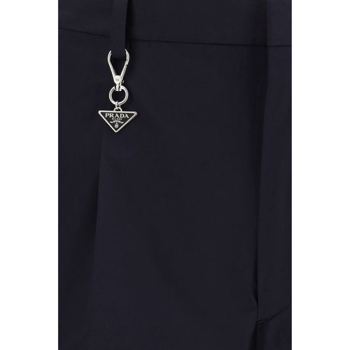 Prada Blue Cotton Casual Pants