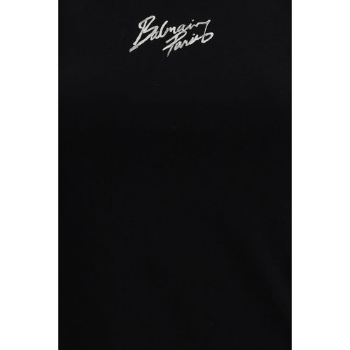 Balmain Black Cotton T-Shirt
