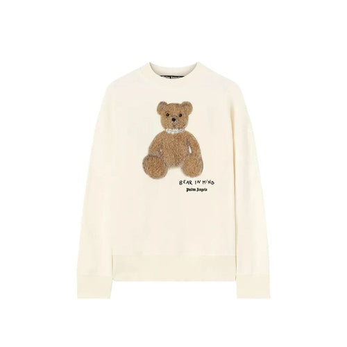 Palm Angels White Cotton Sweatshirt