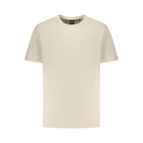 Hugo Boss Beige Cotton Men T-Shirt