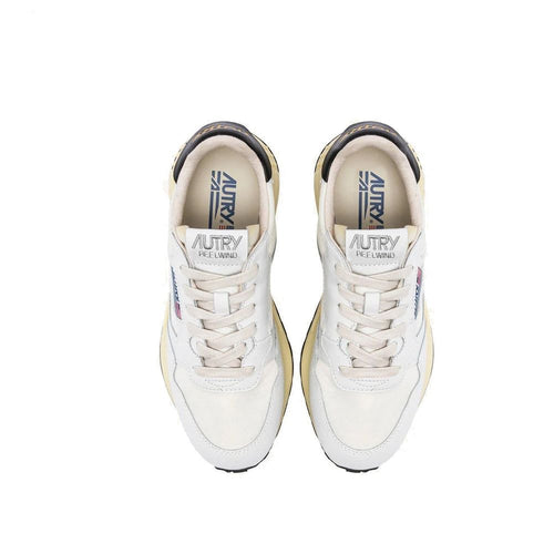 Autry White Fabric Athletic Sneakers