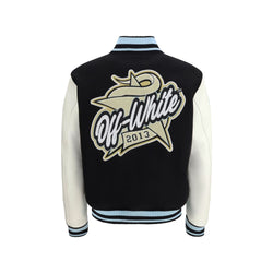 Off-White Black Wool Oves Aries Bomber