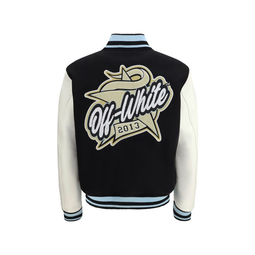 Off-White Black Wool Oves Aries Bomber
