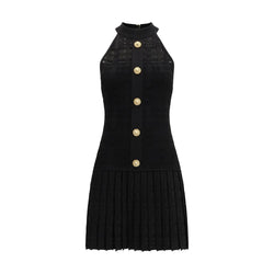 Balmain Black Viscose Cocktail Dress