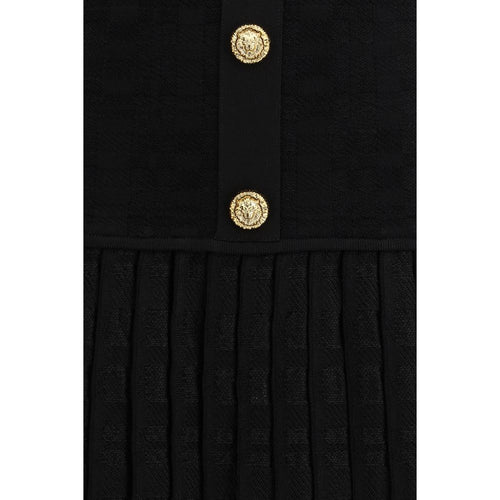 Balmain Black Viscose Cocktail Dress