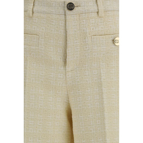 Gucci Beige Cotton Dress Pants