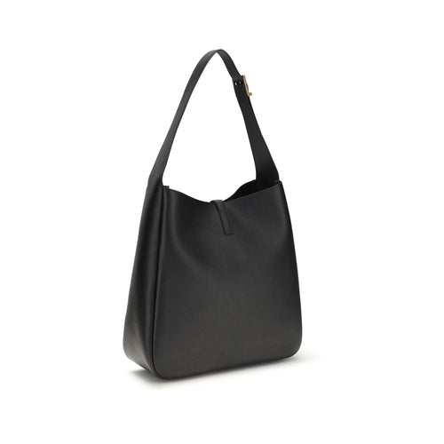 Saint Laurent Black Calf Leather Bos Taurus Shoulder Bag