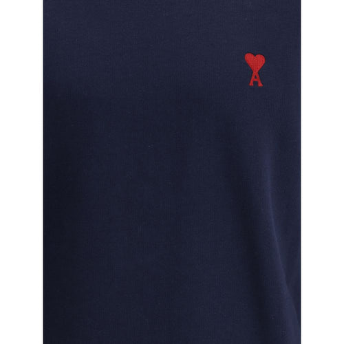 Ami Paris Blue Cotton Sweatshirt
