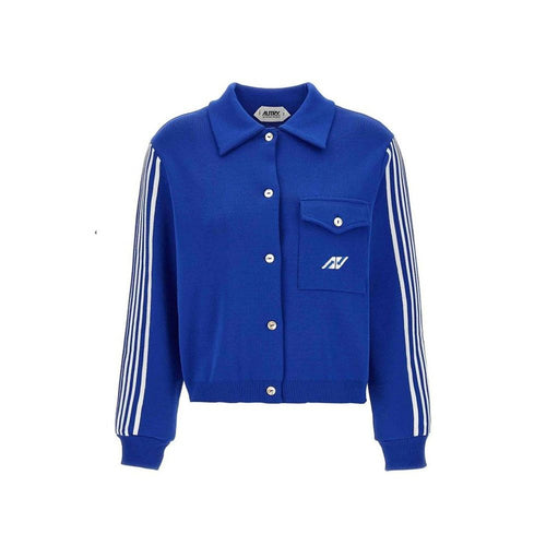 Autry Blue Nylon Cardigan