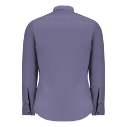 Hugo Boss Blue Cotton Men Shirt