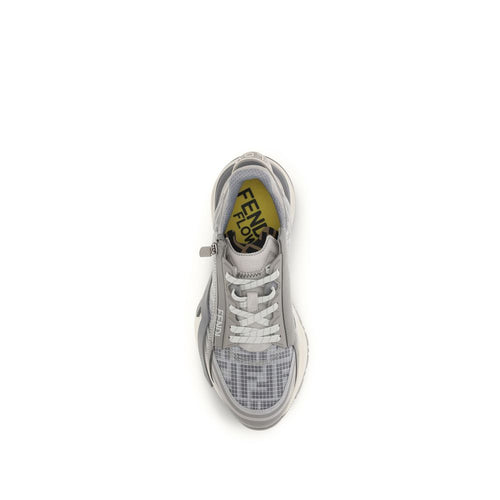 Fendi Gray Polyester Athletic Sneakers