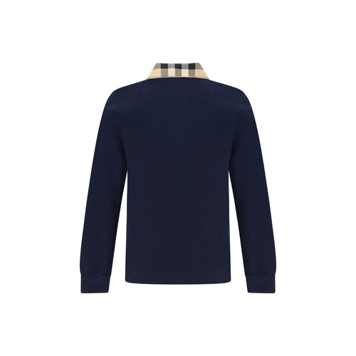 Burberry Blue Cotton Polo Shirt