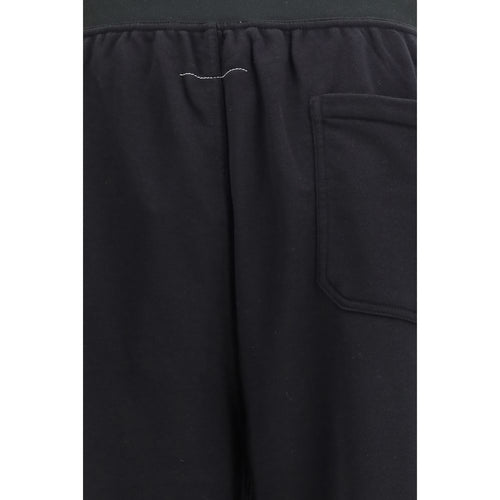 MM6 Black Cotton Casual Pants