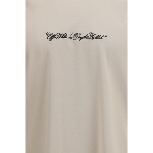 Off-White Beige Cotton T-Shirt