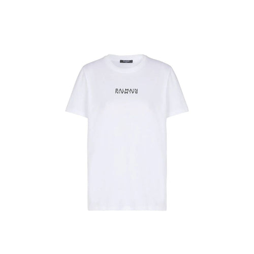 Balmain White Cotton T-Shirt