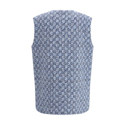 Gucci Blue Cotton Sleeveless Jacket