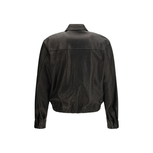 Saint Laurent Black Lamb Ovis Aries Aries Leather Jacket