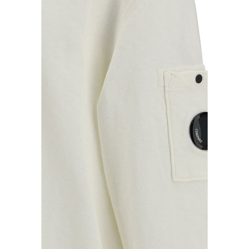 C.P. Company White Cotton Sweatshirt