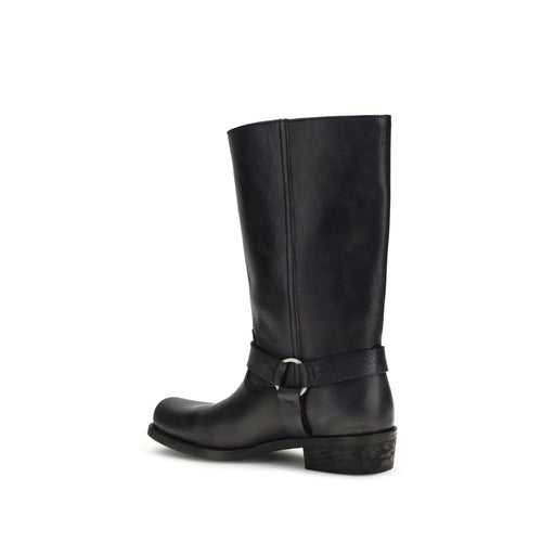 Golden Goose Black Calf Leather Bos Taurus Ankle Boots
