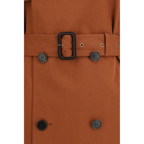 Saint Laurent Brown Cotton Trench Coat