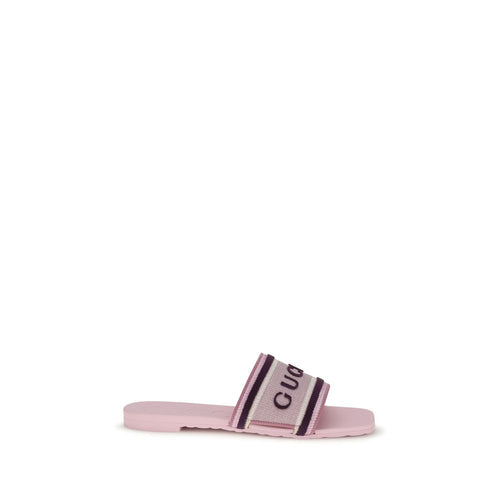 Gucci Multicolor Cotton Flat Sandals