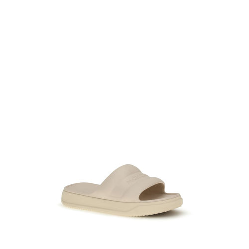 Moncler Beige Rubber Slippers