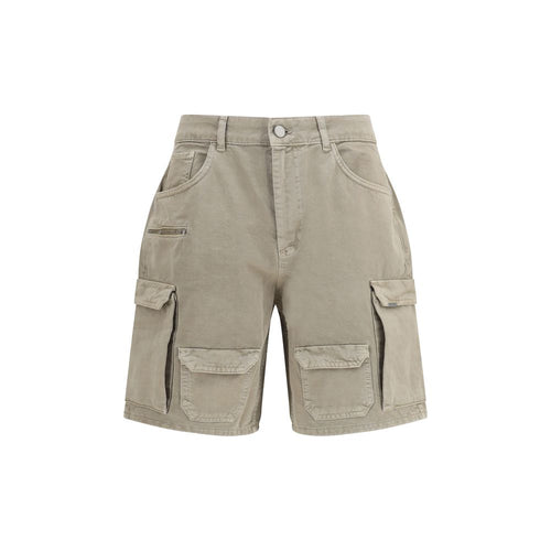 Represent Beige Cotton Bermuda Shorts