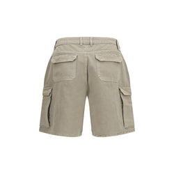 Represent Beige Cotton Bermuda Shorts