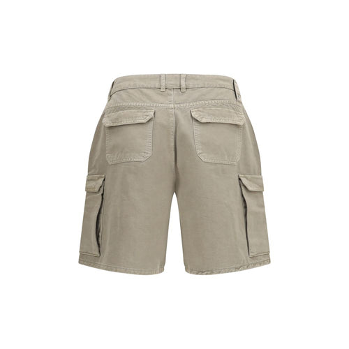 Represent Beige Cotton Bermuda Shorts