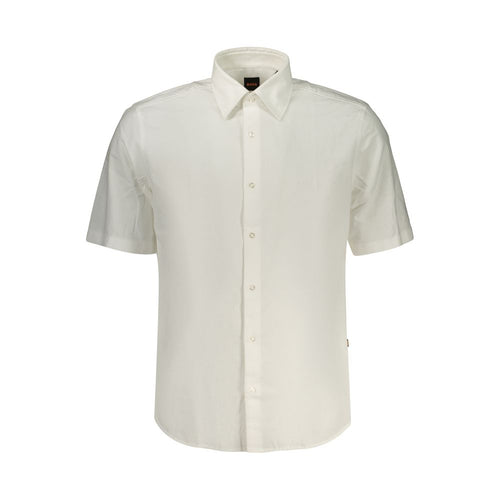 Hugo Boss Bianco Cotton Men Shirt