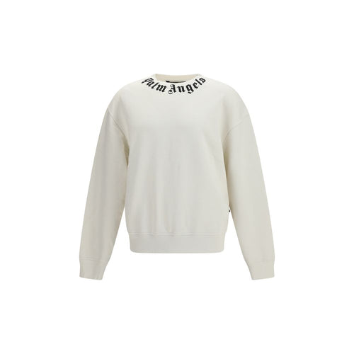 Palm Angels White Cotton Sweatshirt