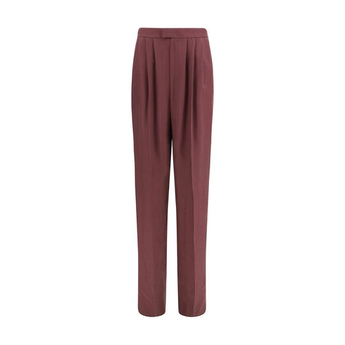 Saint Laurent Purple Silk Dress Pants