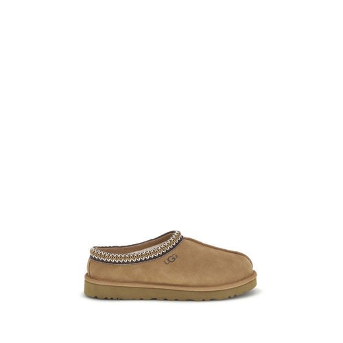 UGG Beige Calf Leather Bos Taurus Mules