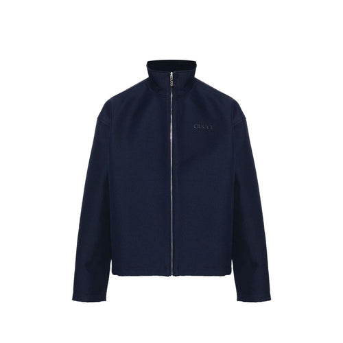 Gucci Blue Marabou Full-Length Jacket