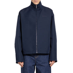 Gucci Blue Marabou Full-Length Jacket