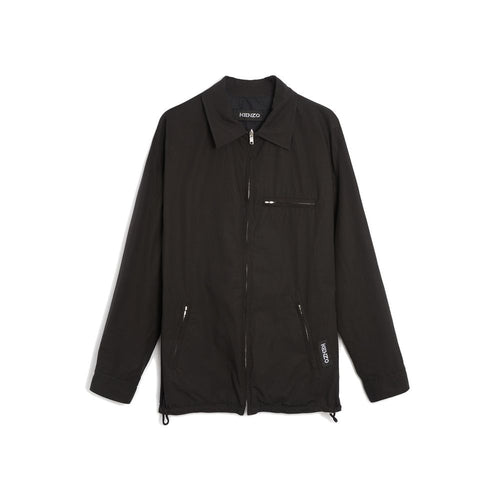 Kenzo Black Cotton Full-Length Jacket
