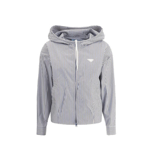 Prada Blue Polyamide Bomber