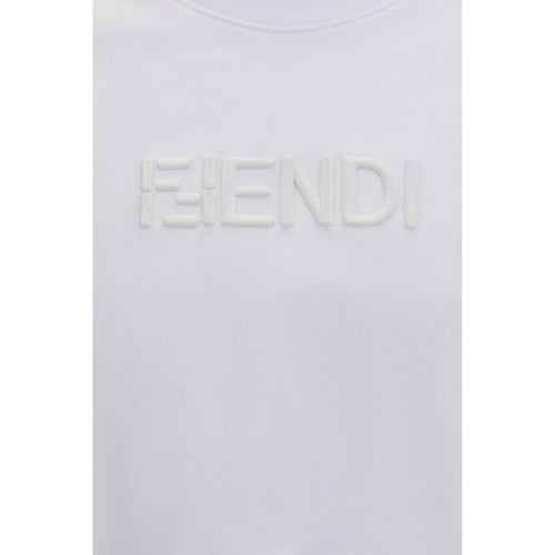 Fendi White Cotton T-Shirt