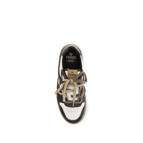 Fendi Multicolor Calf Leather Bos Taurus Low Top Sneakers