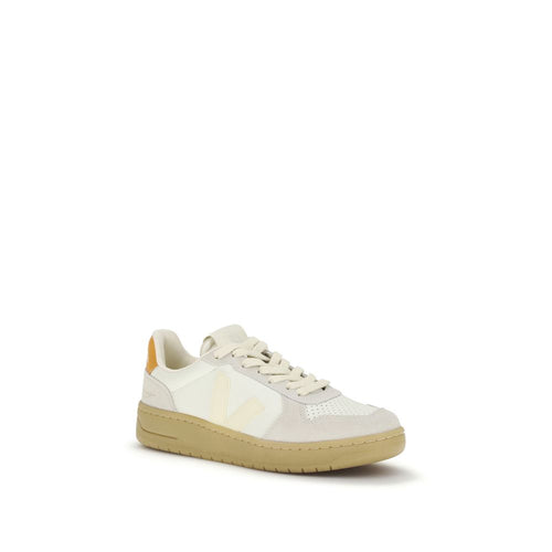 Veja White Calf Leather Bos Taurus Low Top Sneakers