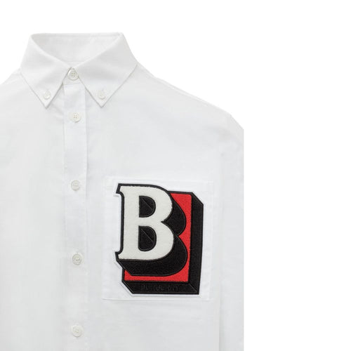 Burberry White Cotton Dress Shirt