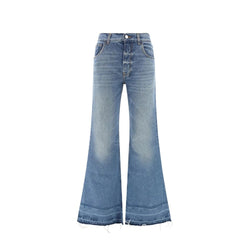 Chloé Blue Cotton Bootcut Jeans