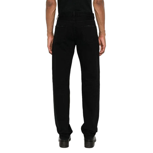 Saint Laurent Black Cotton Relaxed Fit Jeans