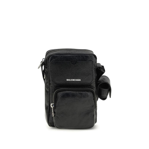 Balenciaga Black Lamb Ovis Aries Aries Shoulder Bag