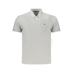 Napapijri Gray Cotton Men's Polo Shirt