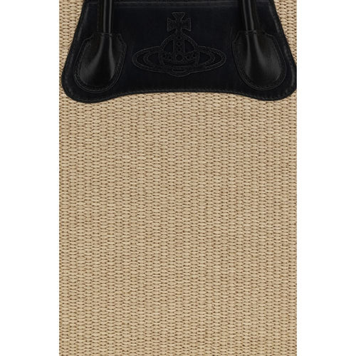 Vivienne Westwood Beige Raffia Shoulder Bag