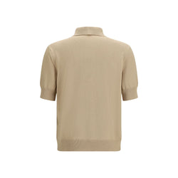 Balmain Beige Cotton Polo Shirt
