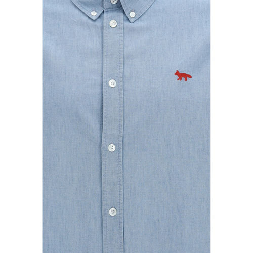 Maison Kitsuné Blue Cotton Shirt
